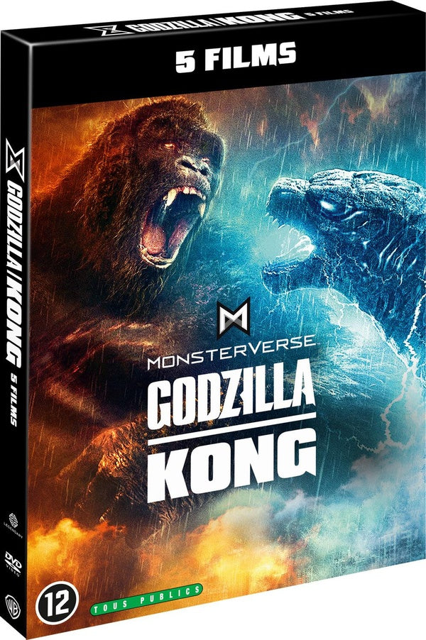 MonsterVerse - Godzilla/Kong - 5 films : Godzilla + Godzilla : Roi des monstres + Kong : Skull Island + Godzilla vs Kong + Godzilla x Kong : Le Nouvel Empire [DVD]