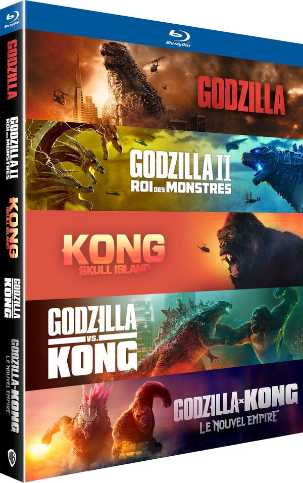 MonsterVerse (Godzilla/Kong) - Collection 5 films : Godzilla + Godzilla : Roi des monstres + Kong : Skull Island + Godzilla vs Kong + Godzilla x Kong : Le Nouvel Empire [Blu-ray]