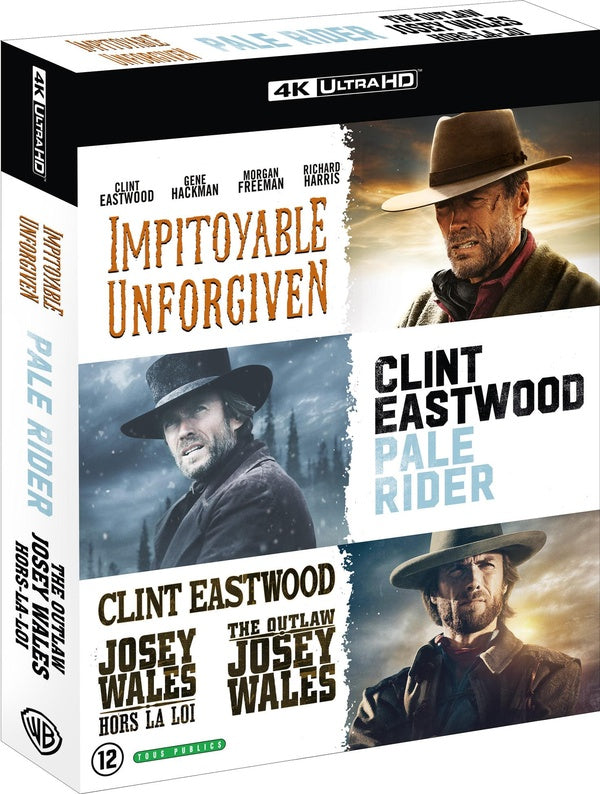 Josey Wales, hors-la-loi + Pale Rider + Impitoyable [4K Ultra HD]