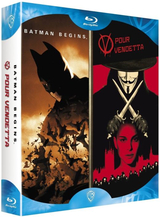 Coffret Batman begins ; v pour vendetta [Blu-ray] - flash vidéo