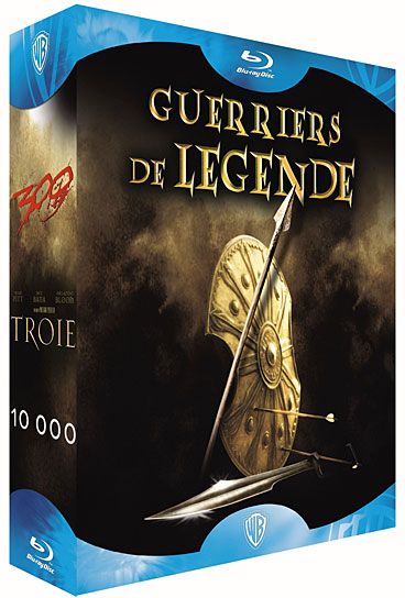 Coffret guerriers de légende - 300 + 10 000 + Troie [Blu-ray] - flash vidéo