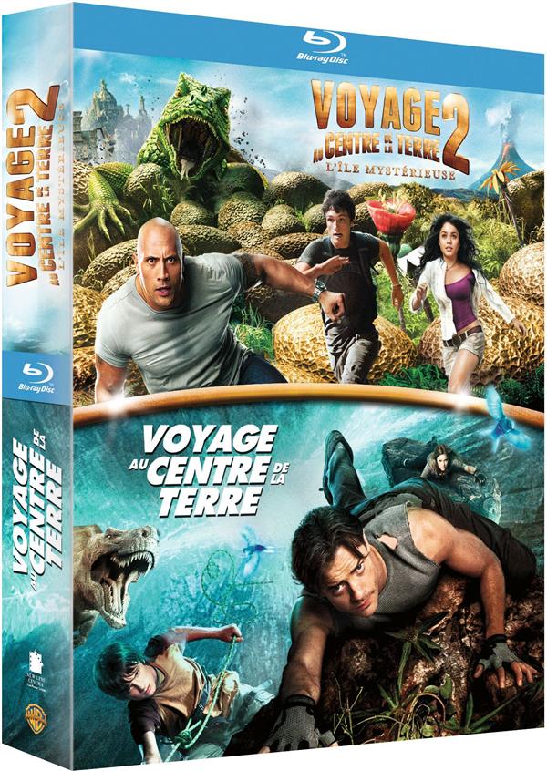 Voyage au centre de la Terre + Voyage au centre de la Terre 2 : l'île mystérieuse [Blu-ray] - flash vidéo
