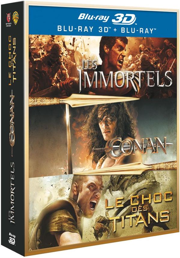 Conan 3D + Les immortels 3D + Le choc des Titans 3D [Blu-ray 3D] - flash vidéo