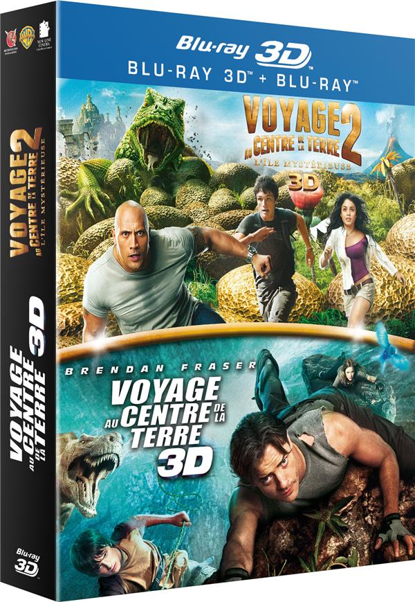 Voyage au centre de la Terre + Voyage au centre de la Terre 2 : l'île mystérieuse [Blu-ray 3D] - flash vidéo