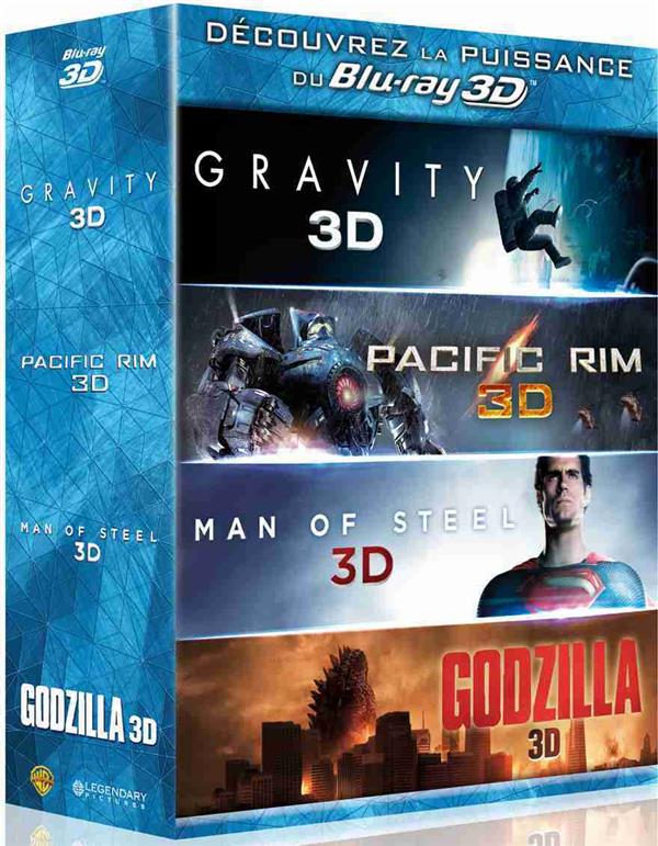 Gravity + Pacific Rim + Man of Steel + Godzilla [Blu-ray 3D] - flash vidéo
