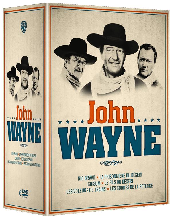 John Wayne- 6 films : La prisonnière du désert + Chisum + Rio Bravo + Voleurs de trains + Le fils du désert + Les cordes de la potence [DVD]