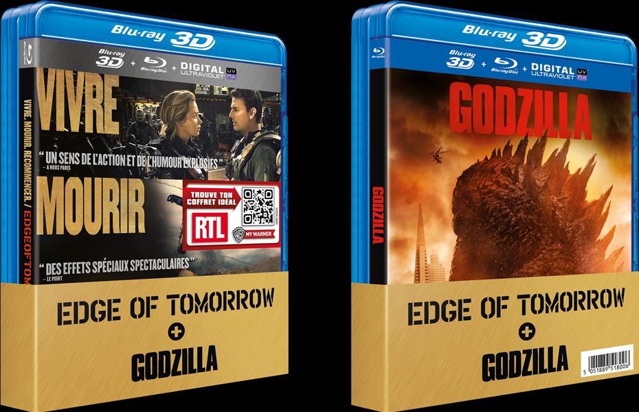 Edge of Tomorrow + Godzilla [Blu-ray 3D] - flash vidéo