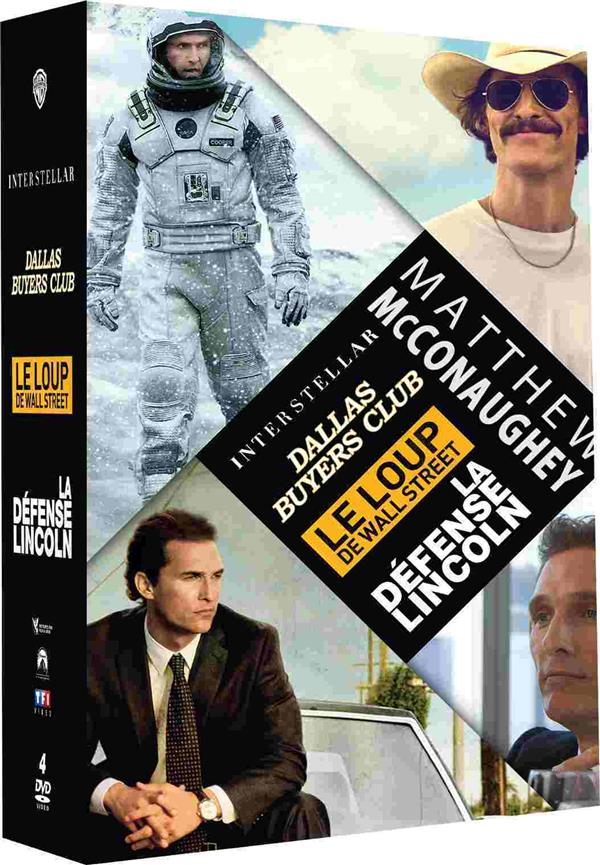 Matthew McConaughey : Interstellar + Dallas Buyers Club + Le loup de Wall Street + La défense Lincoln [DVD]