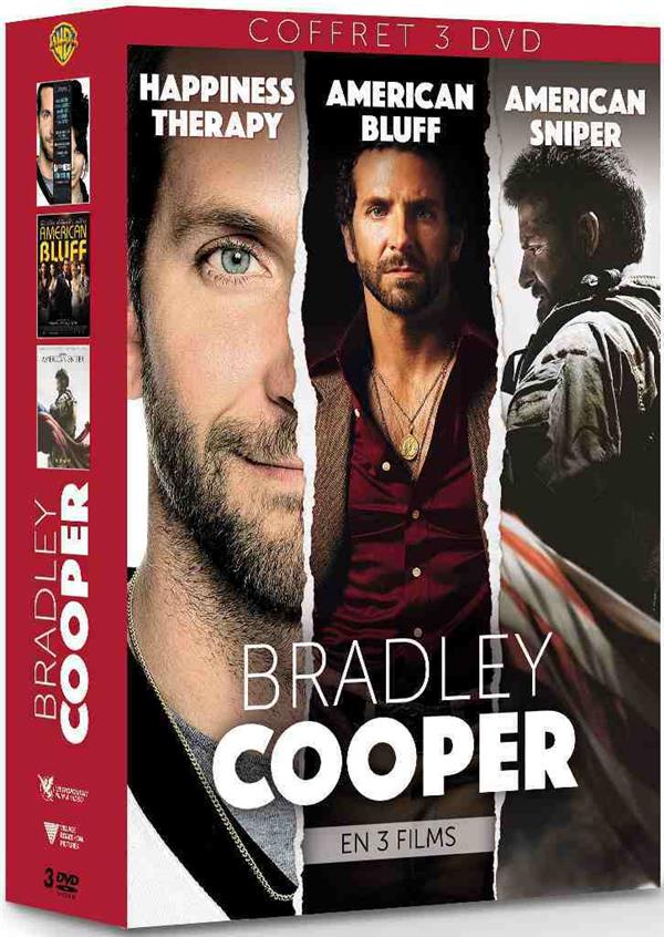 Bradley Cooper en 3 films : Happiness Therapy + American Bluff + American Sniper [DVD] - flash vidéo