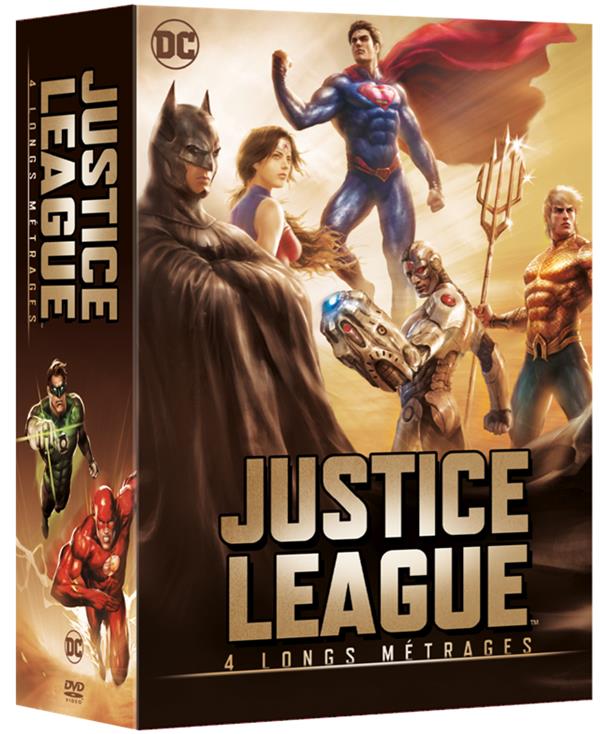 Justice League - 4 longs métrages : Le paradoxe Flashpoint + Le Trône de l'Atlantide + Dieux et monstres + vs les Teen Titans [DVD]