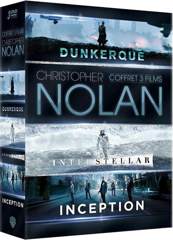 Christopher Nolan - Coffret 3 films : Inception + Interstellar + Dunkerque [DVD]