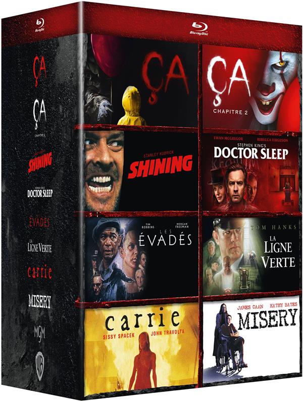 Coffret Stephen King : Ça + Ça - Chapitre 2 + Shining + Misery + Doctor Sleep + La Ligne verte + Carrie + Les Évadés [Blu-ray]