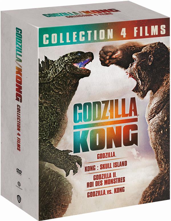 MonsterVerse (Godzilla/Kong) - Collection 4 films : Godzilla + Godzilla : Roi des monstres + Kong : Skull Island + Godzilla vs Kong [DVD]