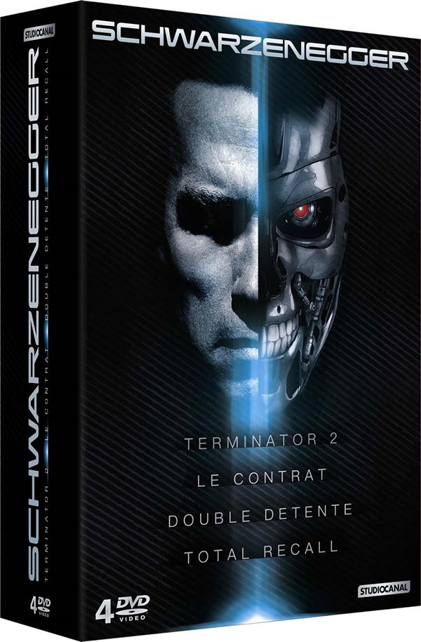 Schwarzenegger : Le contrat + Double détente + Total Recall + Terminator 2 [DVD]