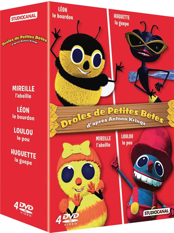 Drôles de petites bêtes - Coffret : Mireille l'abeille + Léon le bourdon + Loulou le pou + Huguette la guêpe [DVD]
