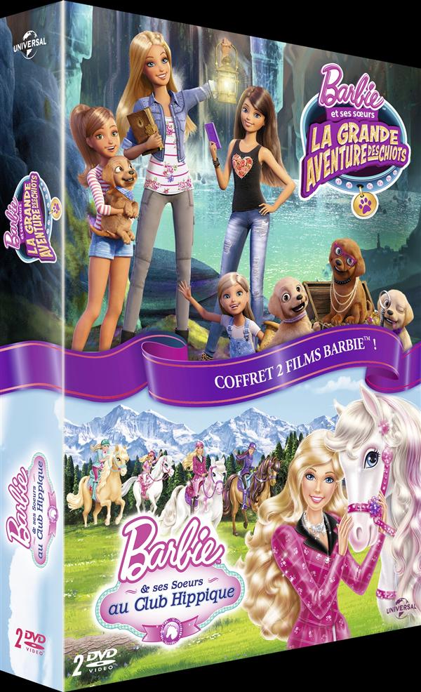 Coffret 2 films Barbie et ses soeurs : Au club hippique + La grande aventure des chiots [DVD]