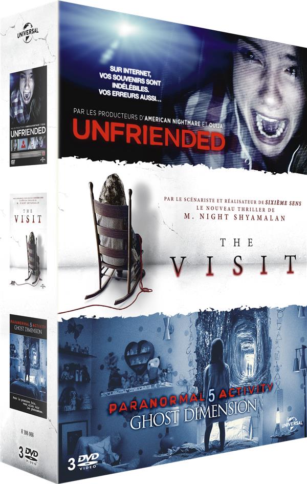 Coffret horreur : The Visit + Unfriended + Paranormal Activity 5 Ghost Dimension [DVD]