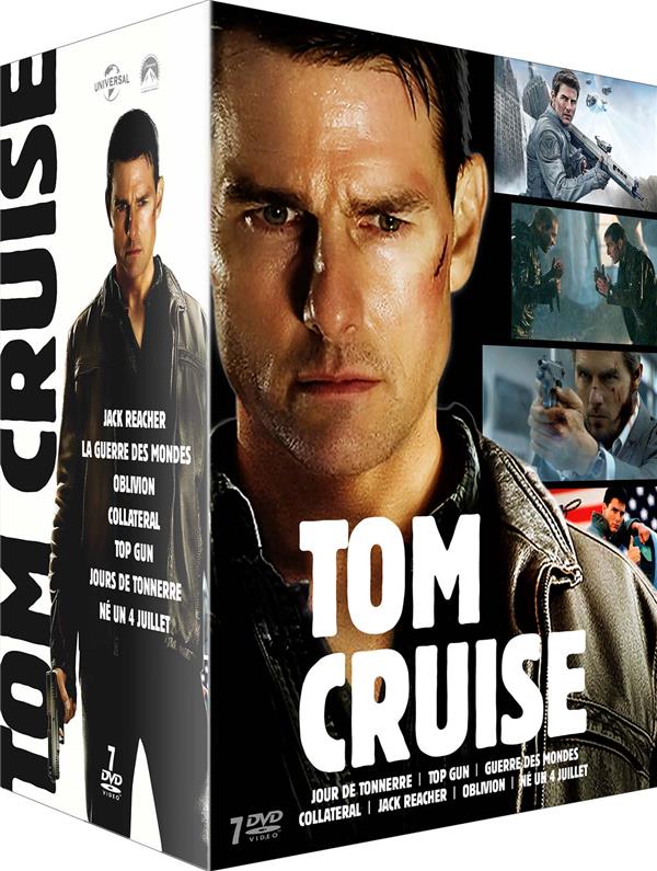 Coffret Tom Cruise : Jours de tonnerre + Top Gun + La guerre des mondes + Collateral + Jack Reacher + Oblivion + Né un 4 juillet [DVD]