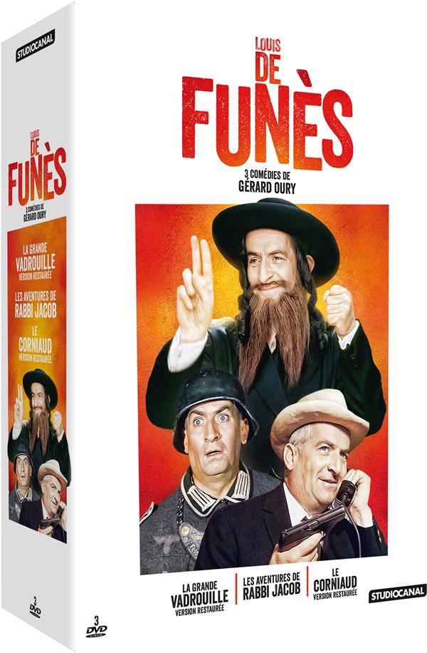 Louis de Funès, 3 comédies de Gérard Oury : La grande vadrouille + Les aventures de Rabbi Jacob + Le corniaud [DVD]
