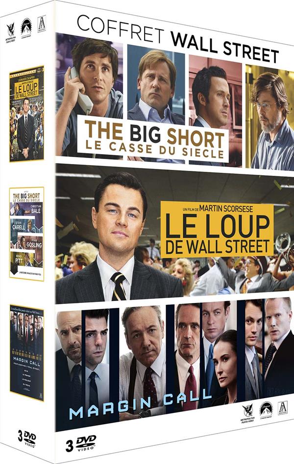 Coffret Wall Street : The Big Short + Margin Call + Le Loup de Wall Street [DVD]