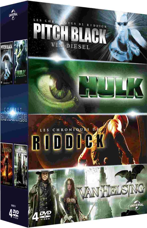 Coffret Fantastique : Pitch Black + Hulk + Les chroniques de Riddick + Van Helsing [DVD]