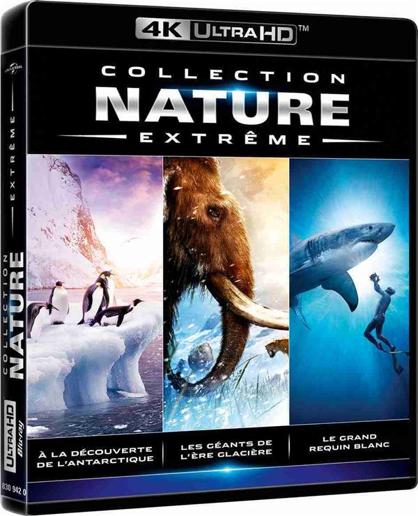 Collection Nature Extreme : À la découverte de l'Antarctique + Les géants de l'ère glacière + Le grand requin blanc [4K Ultra HD]
