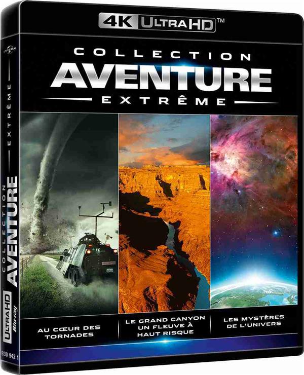 Collection Aventure Extreme : Au coeur des tornades + Le Grand Canyon, un fleuve à haut risque + Les mystères de l'univers [4K Ultra HD]