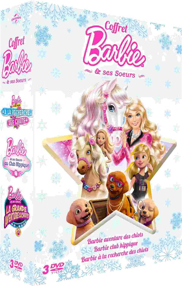 Barbie & ses soeurs - Coffret 3 films : Au club hippique + La grande aventure des chiots + À la recherche des chiots [DVD]
