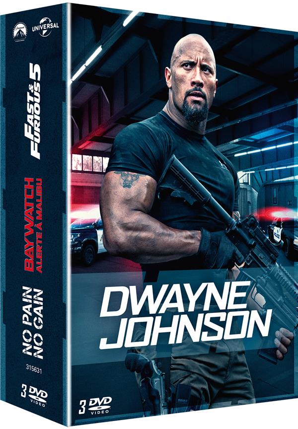 Dwayne Johnson - Coffret : Fast & Furious 5 + Baywatch - Alerte à Malibu + No Pain No Gain [DVD]