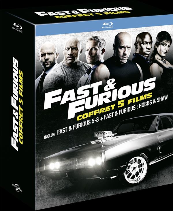 Fast & Furious - Coffret 5 films : Fast & Furious 5-8 + Fast & Furious : Hobbs & Shaw [Blu-ray]