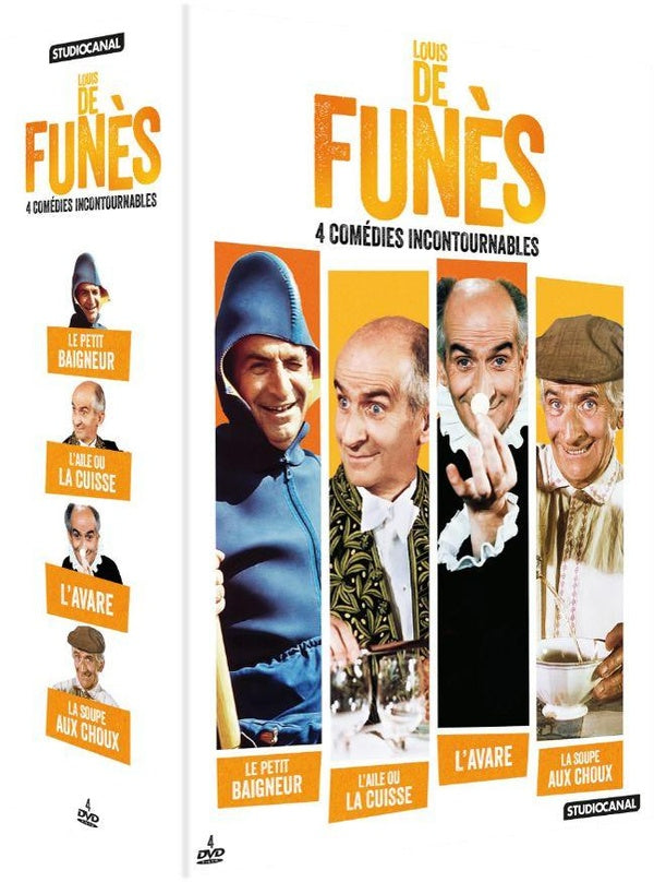 Louis de Funès - 4 comédies incontournables : La Soupe aux choux + L'Aile ou la cuisse + L'Avare + Le Petit baigneur [DVD]