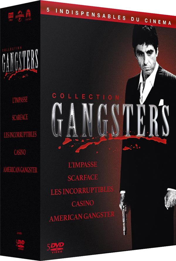 Collection Gangsters : Les Incorruptibles + Scarface + American Gangsters + L'Impasse + Casino [DVD]