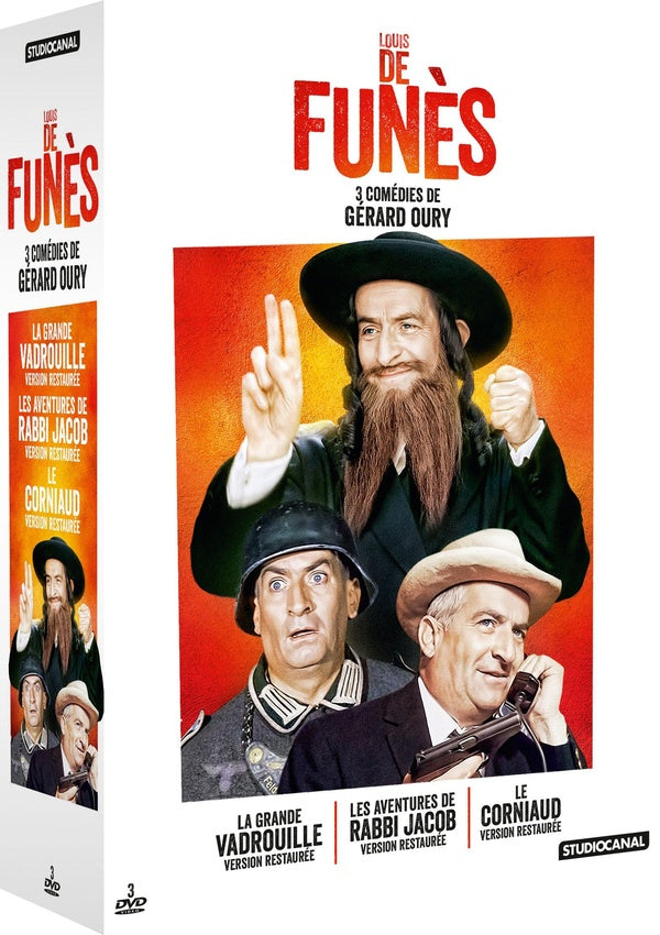 Louis de Funès, 3 comédies de Gérard Oury : La grande vadrouille + Les aventures de Rabbi Jacob + Le corniaud [DVD]