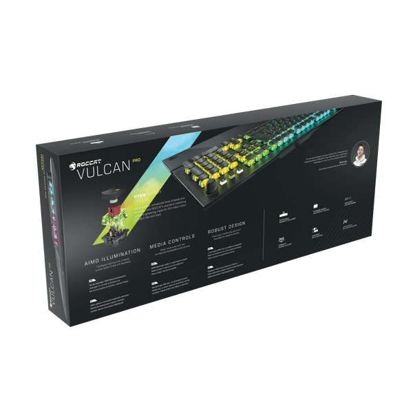 Roccat - Clavier de jeu RGB optique Vulcan Pro AIMO - Disposition Qwertz DE