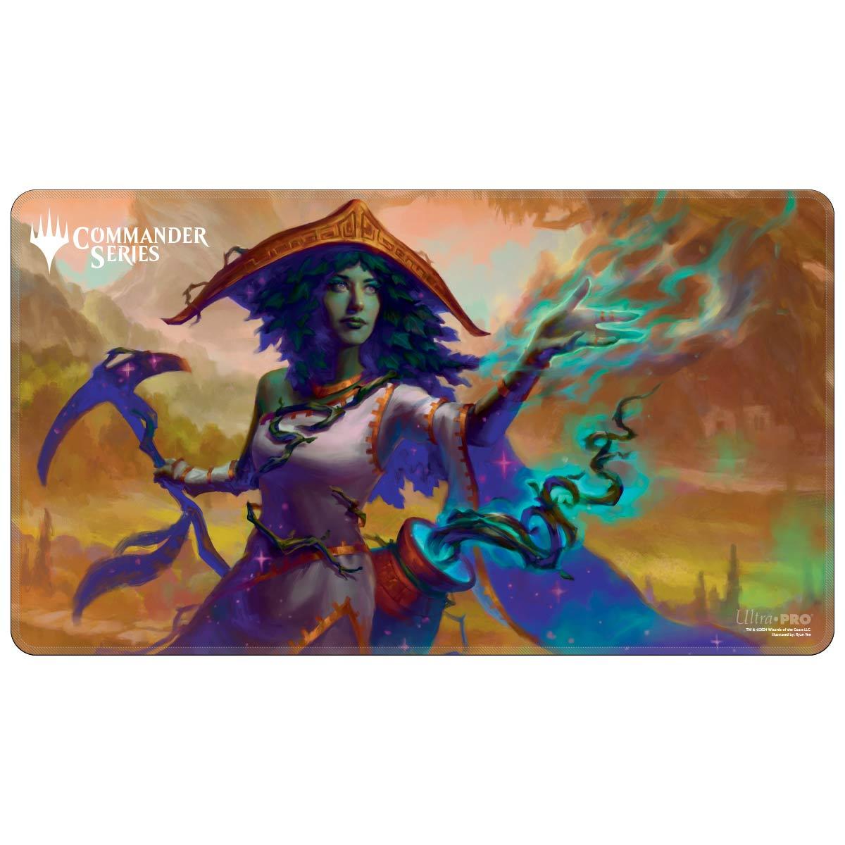 Ultra Pro - Magic: The Gathering - Commander Series - Tapis de jeu Sythis, Main de la moisson (60 x 34 cm) - flash vidéo
