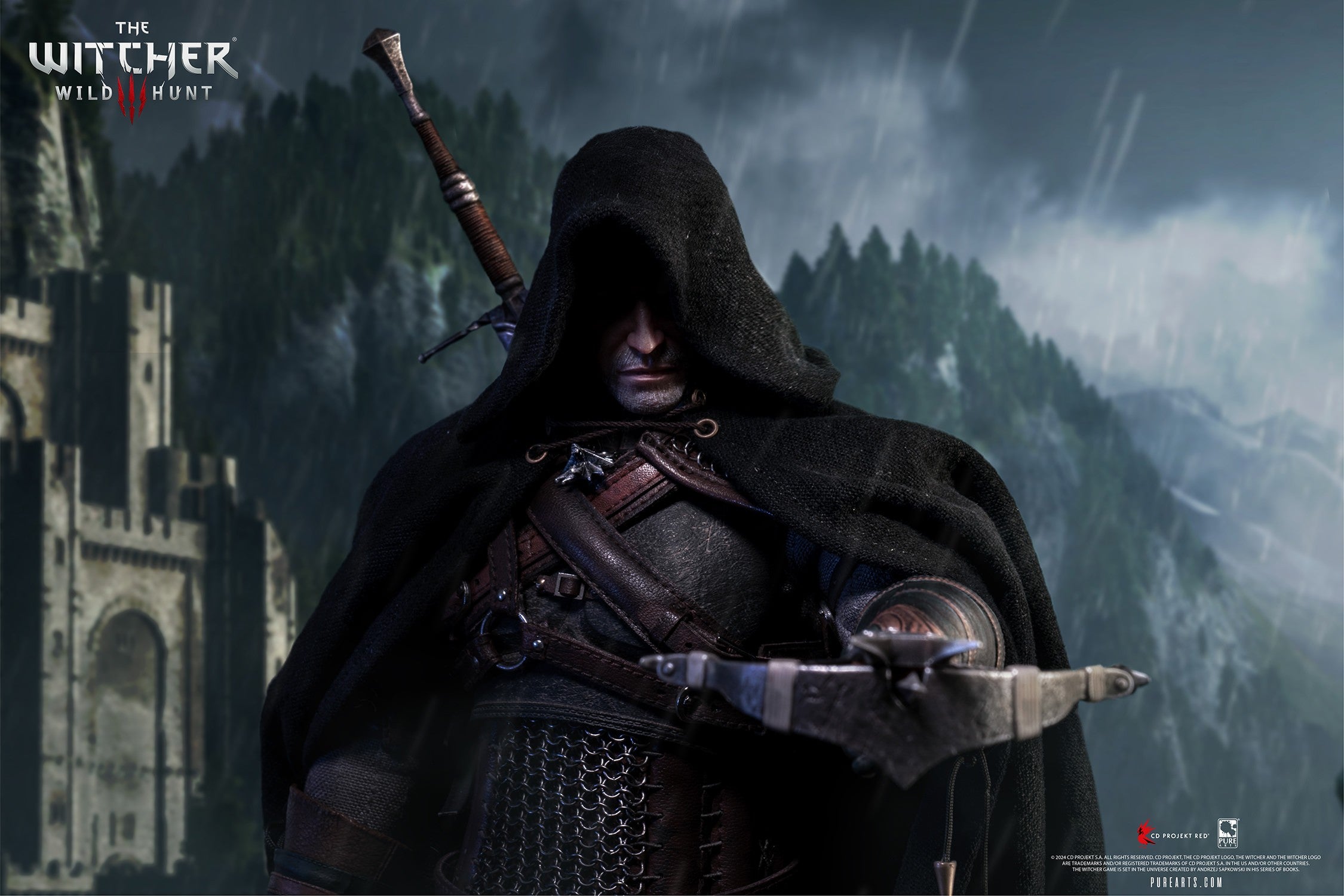 PureArts - 1:6 Articulated Figures - The Witcher 3 : Wild Hunt - Geralt de Riv Figurine 30cm - flash vidéo