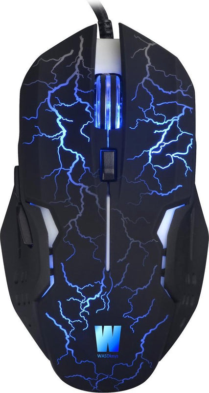 WASDkeys - M200 - Souris de jeu laser  filaire RGB noire