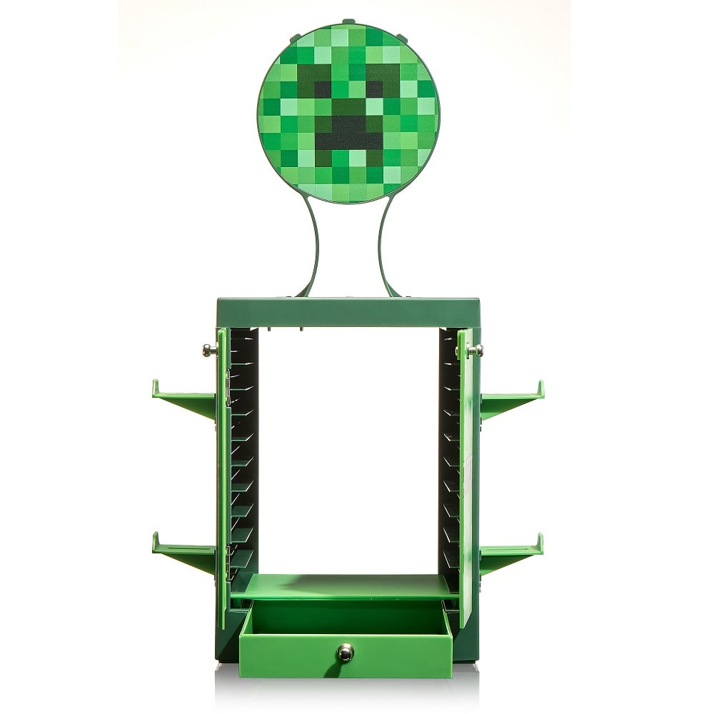 Numskull - Minecraft - Meuble de rangement de jeux inspiré du Creeper pour 4 manettes - 10 jeux - 1 casque - flash vidéo