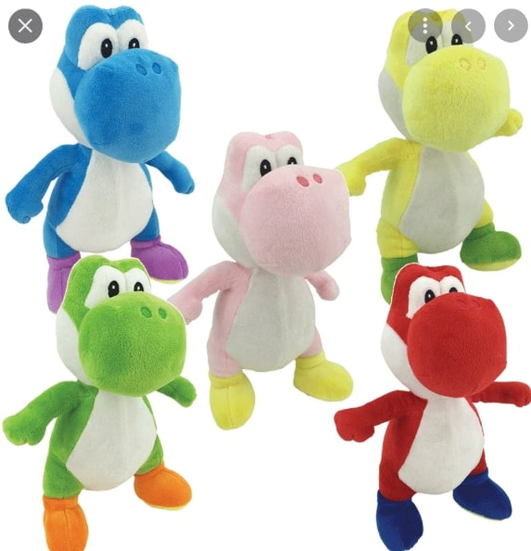 Nintendo - Assortiment de peluches Yoshi debout 20 cm (Display de 12 pièces)
