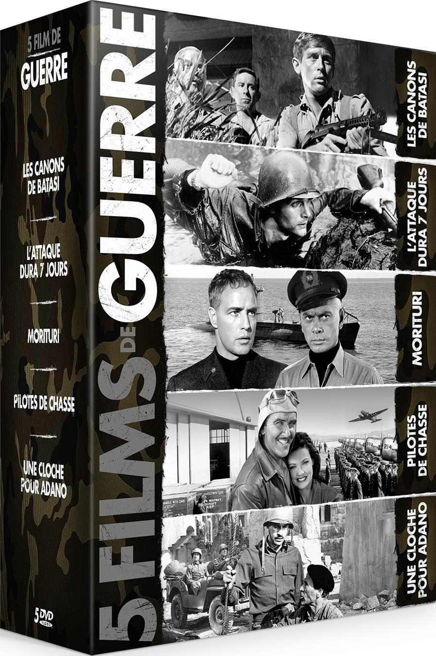 Guerre - Coffret 5 films : Les Canons de Batasi + L'Attaque dura sept jours + Morituri + Pilotes de chasse + Une cloche pour Adano [DVD]