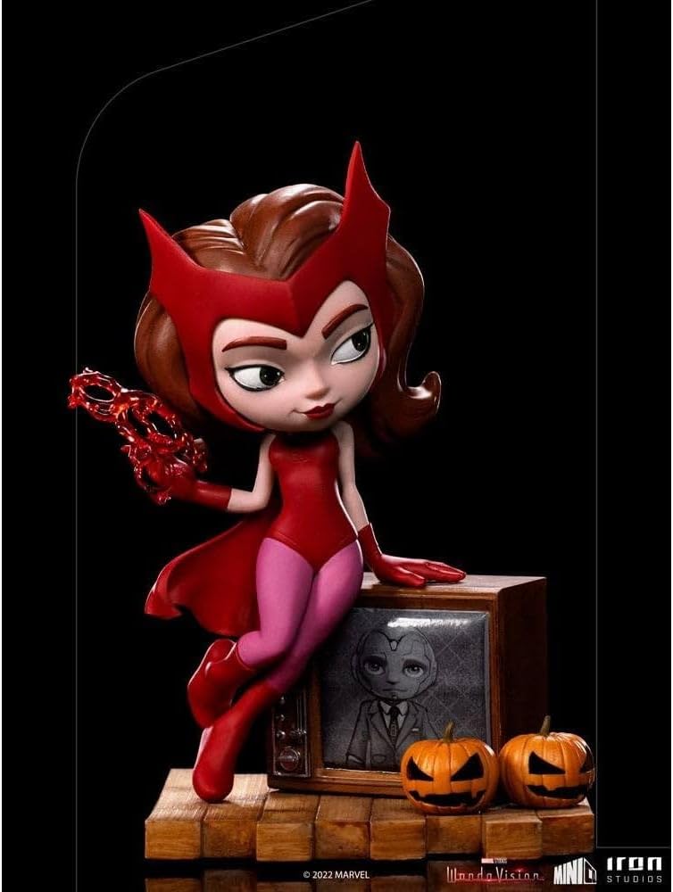 Iron Studios - MiniCo - Marvel - WandaVision - Wanda (Halloween Version) Statue 15cm - flash vidéo