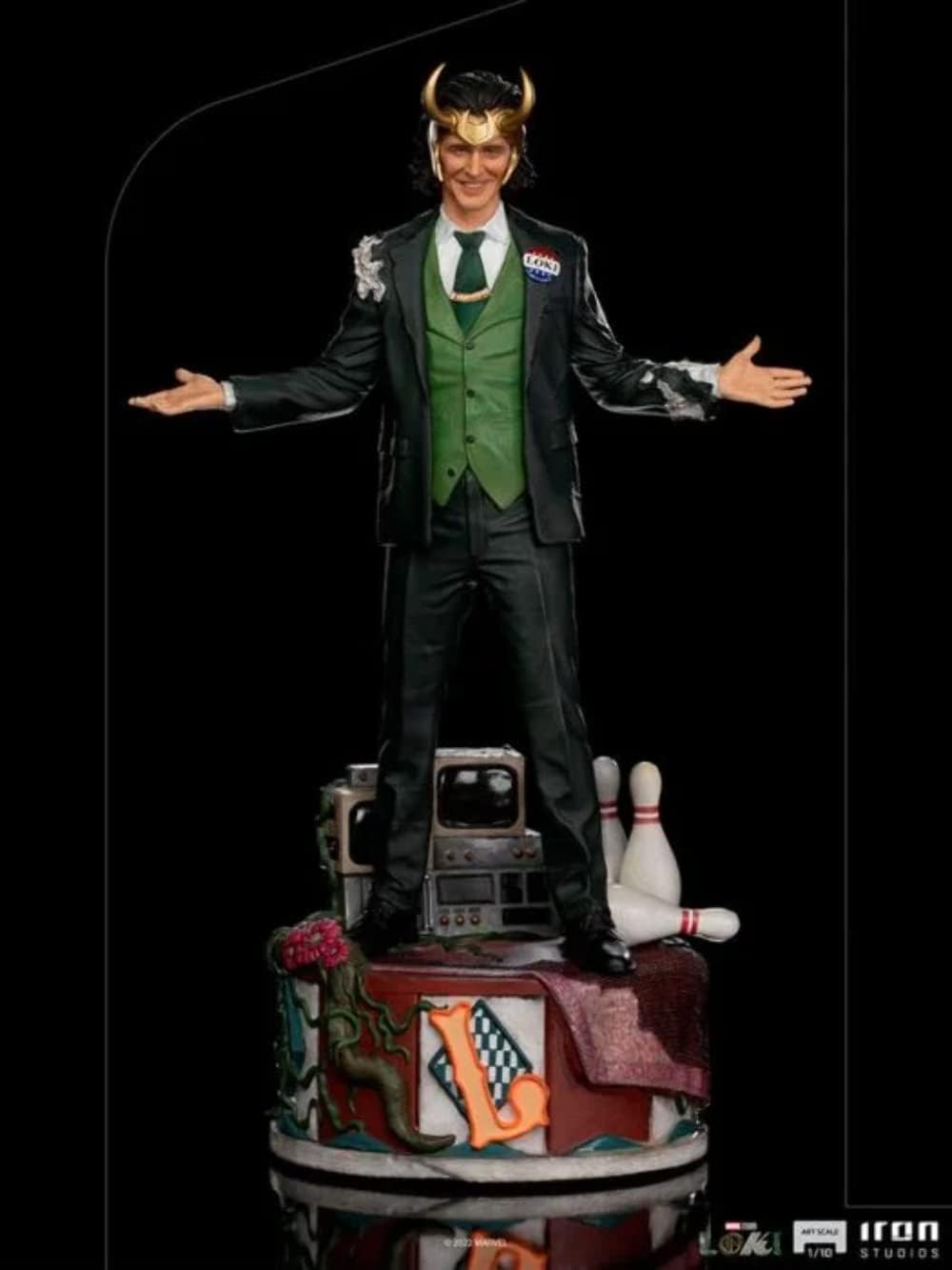 Iron Studios - Arts Scale 1/10 - Marvel - Loki - Loki Président Variant Statue 25cm - flash vidéo