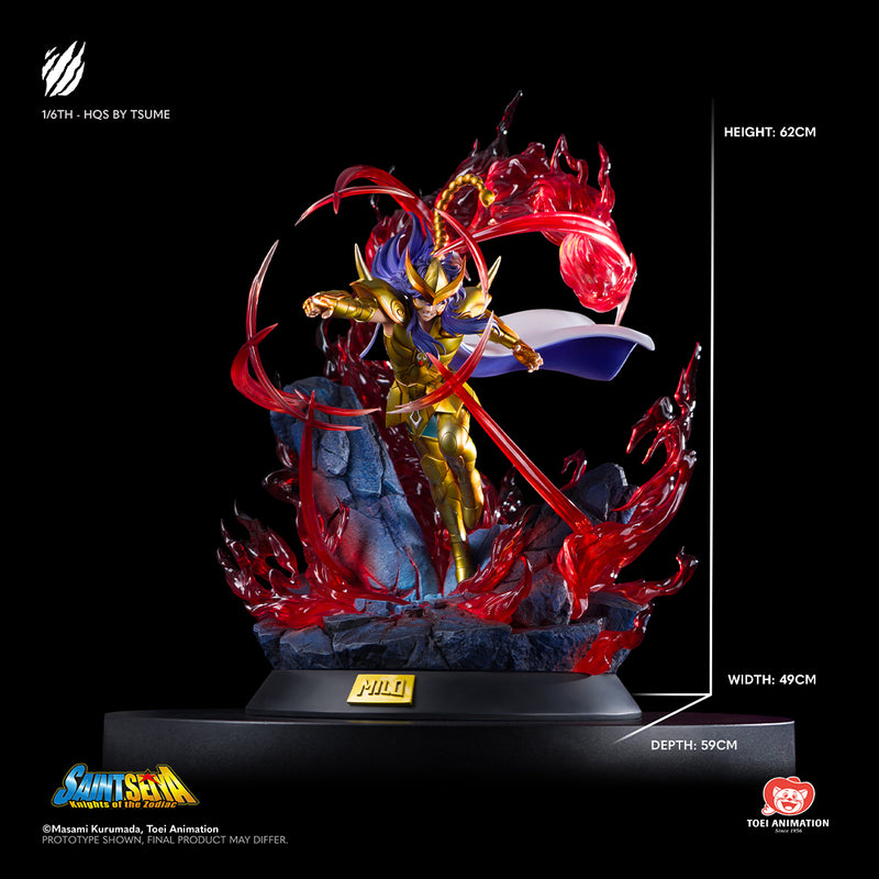 Tsume Art - HQS 1/6 - Saint Seiya - Milo du Scorpion Statue 62cm