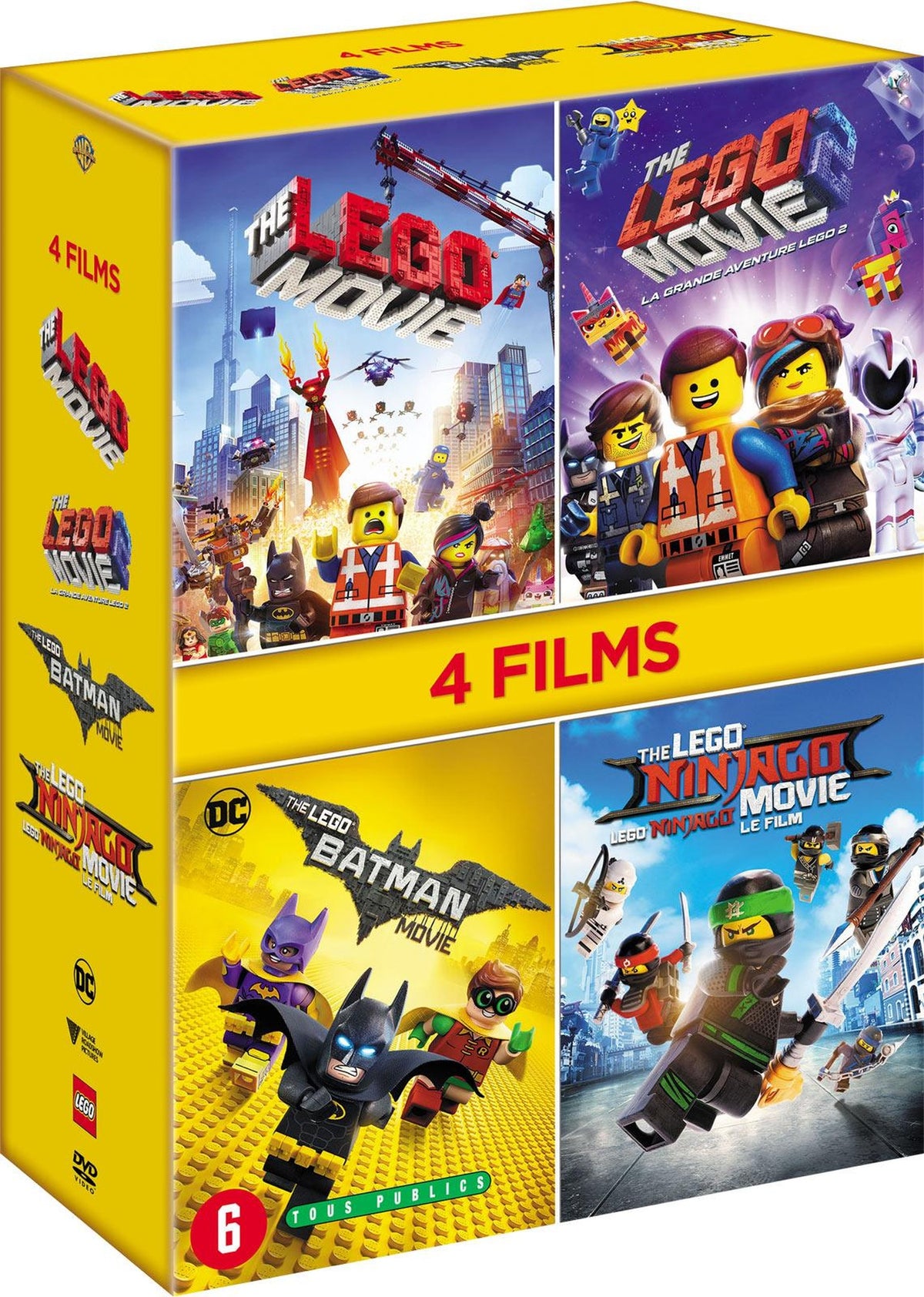 La Grande Aventure Lego 1 & 2 + Lego Ninjago : Le Film + Lego Batman, le film [DVD]