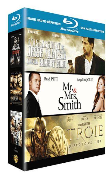 Coffret Brad Pitt - L'assassinat de Jesse James par le lâche Robert Ford + Mr. & Mrs. Smith + Troie [Blu-ray]