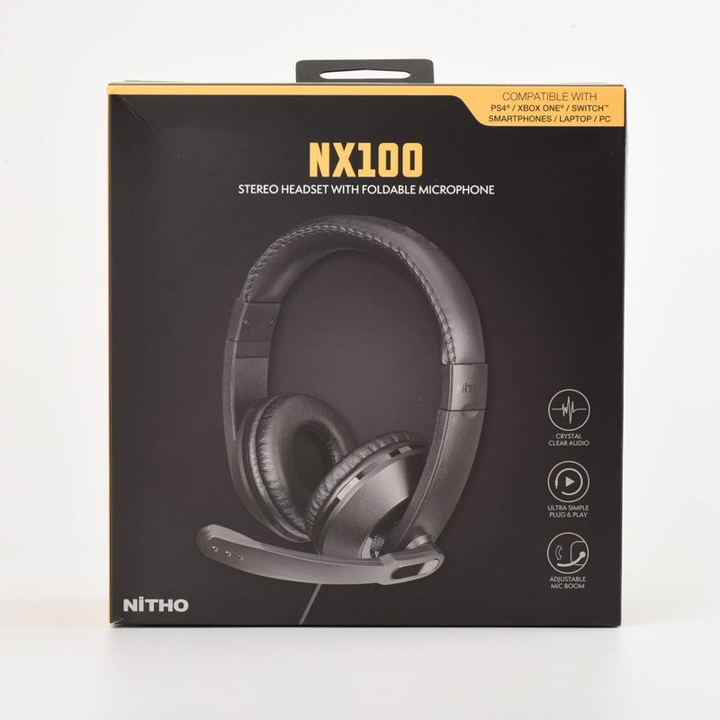 Nitho - Casque de jeu stéréo filaire NX100 Noir pour PC, PS4/PS5, Xbox, Nintendo Switch
