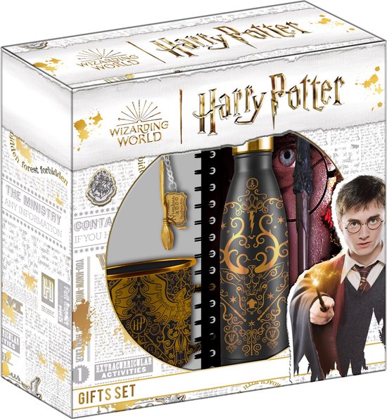 Harry Potter - Coffret cadeau (Bouteille + Mug + Carnet + Stylo-bille + Porte-clef)