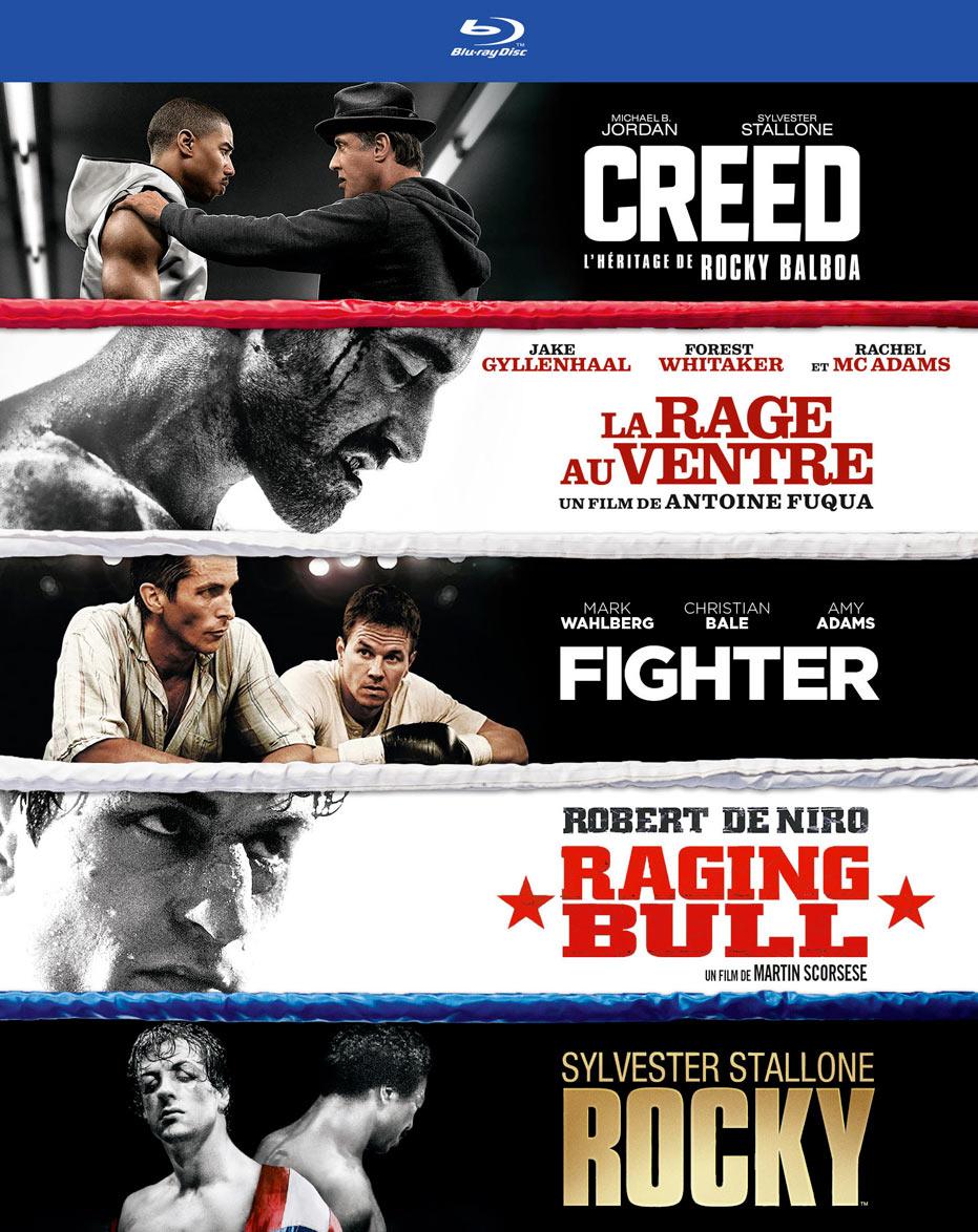 Coffret : Rocky + Creed + Raging Bull + Fighter + La Rage au ventre [Blu-ray]