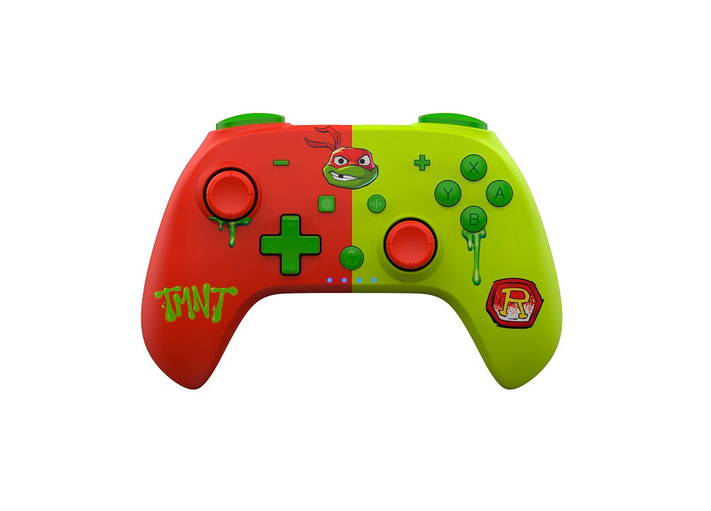DragonShock - Manette sans fil Bluetooth PopTop+ TMNT Cowabunga Raphael pour Switch, Switch 2, PC et Mobile