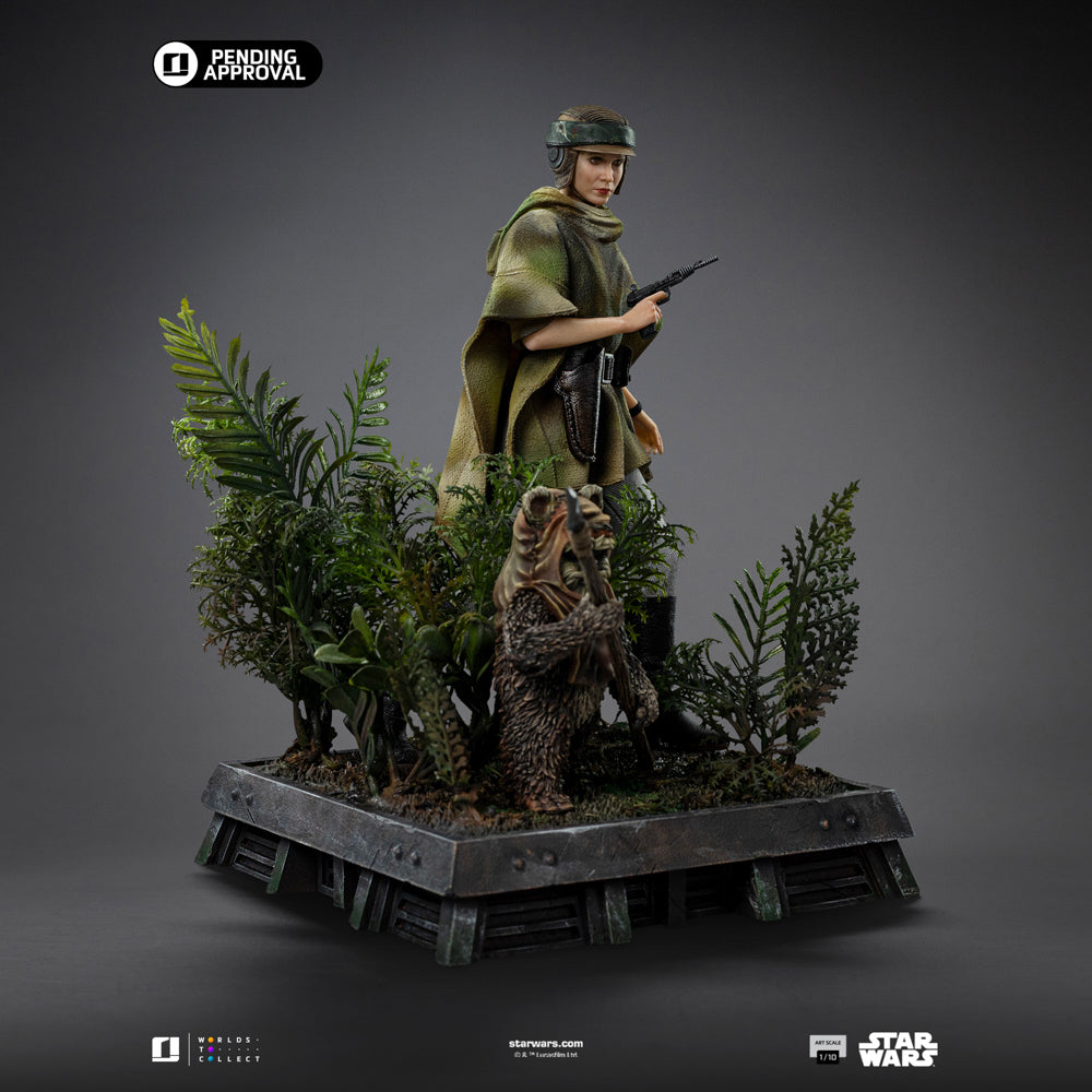 Iron Studios - Art Scale 1/10 - Star Wars : Episode VI - Le Retour du Jedi - Leia et Wicket Statue 20cm